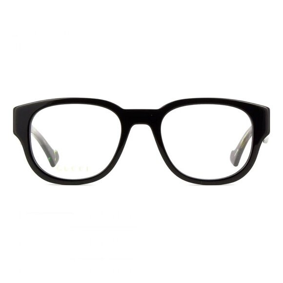 NEW GUCCI ROUND EYEGLASSES GUCCI GG1429O 003 BLACK GREEN CLEAR EYEWEAR - Picture 2 of 3